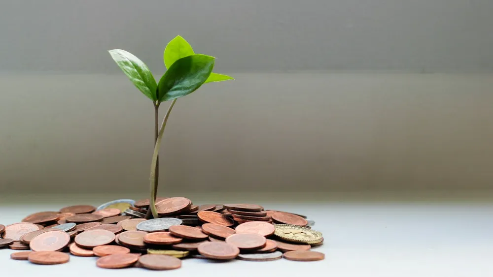 Cálculo de ingresos y ahorro sobre una mesa